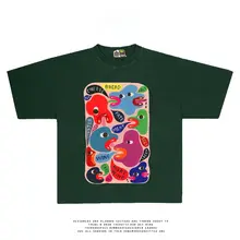 アメリカンスタイルのカラフルなデザインTシャツ【カジュアル・半袖】
