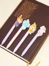 可愛らしいデザインの携帯用ボールペン【押し出し式・黒インクリフィル対応】