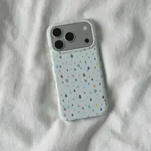 夏にぴったりなカラフル雨滴デザインのiPhoneケース【可愛い・衝撃吸収・Apple対応】