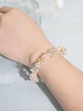 カラフルクリスタルビーズブレスレット【甘美で爽やかなデザイン】