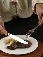 高級牛肉用カトラリー【ステーキナイフ・フォーク・西洋風デザイン】