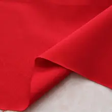 極上の柔らかさのストレッチコットンギャバジン生地【大赤色・シャツやスリムパンツ用・DIY用】