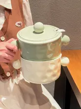 耐熱陶器製の大容量豚脂保管容器【蓋付き・調味料や辣椒油用】