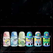 子供用保温カップ【ダブルドリンク・シリコンストロー付き・夏用】