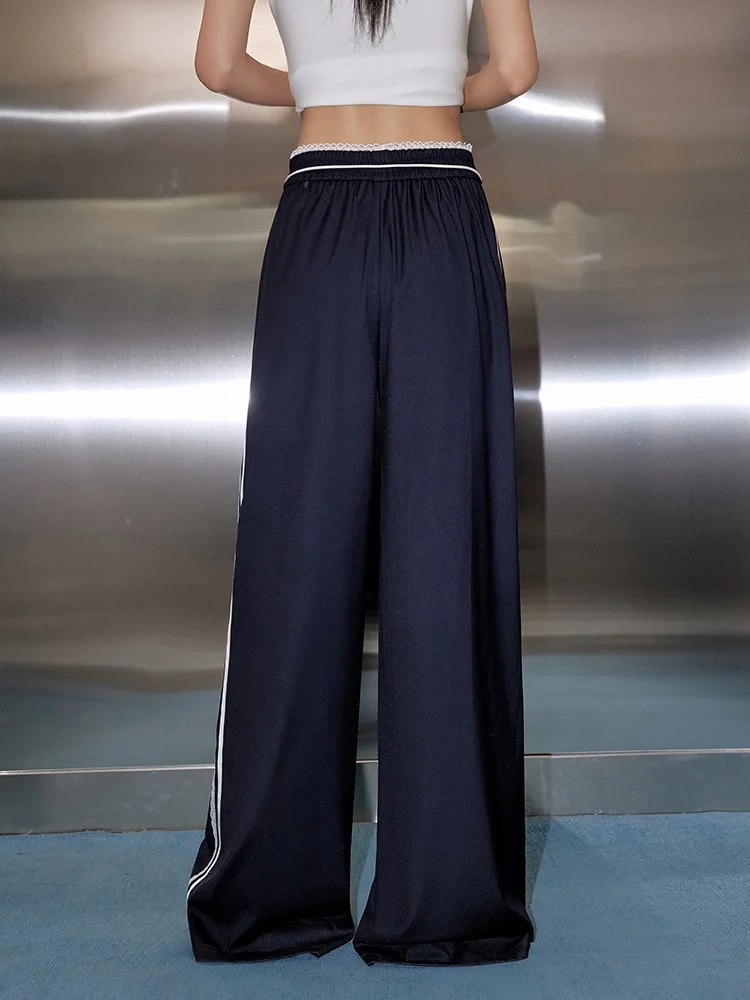 ユニバ服 レースパッチワークワ イドレッグパンツ：美式カジュアルスタイルの実用性とシーン別適用