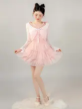 優雅な花房デザインの水着【フランス風・可愛いケーキスカート・体型カバー】