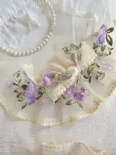 エプロン ぬいぐるみカラー ペット用 使用 レース フランス風 可愛い
