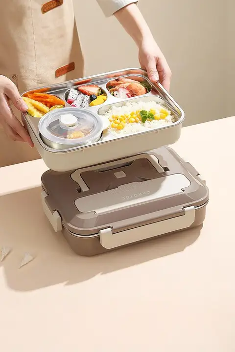 316ステンレス製保温お弁当箱【大容量・仕切り付き・電子レンジ対応・男性用】