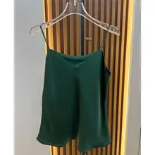 夏用シンプルデザイン真絲キャミソール【着まわし可能・大人の気品】