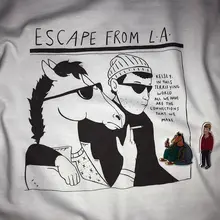 ボジャックホースマン風 ソニックユースデザインのロックカートゥーン半袖Tシャツ【カップル用】
