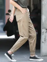 ミリタリーグリーン女性用カーゴパンツ【夏用・薄手・ウエストゴム・フィット】