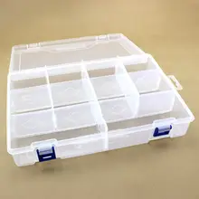 透明プラスチックデスク収納ボックス【多段仕切り・整理用小物入れ・アクセサリーボックス】