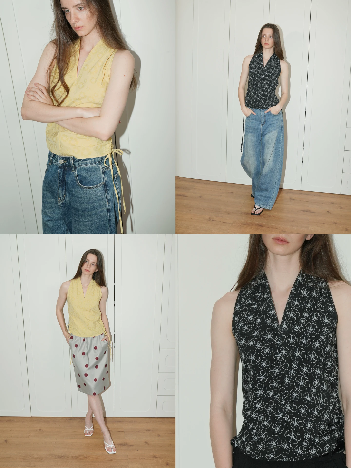 ボーナスで買いたいもの 女性にぴったりなアイテムは？フレンチスタイルの野桜プリントネックタンクトップが答えになる