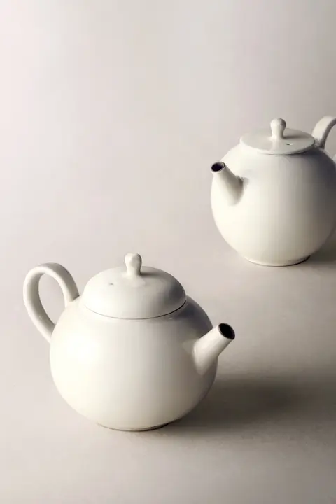 九土手手作り 粉引茶器【陶製・功夫茶具・家用・茶壺・品茗杯】