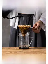 耐熱高硼硅グラデーションガラスのドリップコーヒー器具【計量メモリ付き・ハンドドリップ用・コーヒーカップ】（セットアップ対応）
