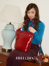 オリジナルデザイン ワンショルダーバッグ【バケットバッグ・スリング・ブラウン】