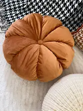 クッション 丸型 千鳥格子 オレンジ シンプル 上品 ヴィンテージ インスタ映え ソファ リビング 出窓 ベッド 背もたれ