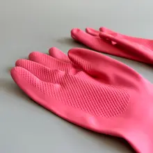 長袖家事用ラテックスクリーニング手袋【防水・防汚・滑り止め・耐摩耗】