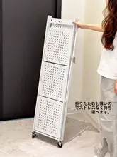 折り畳み式キャスター付き収納ラック【スナック・調理器具用・便利な整理棚】