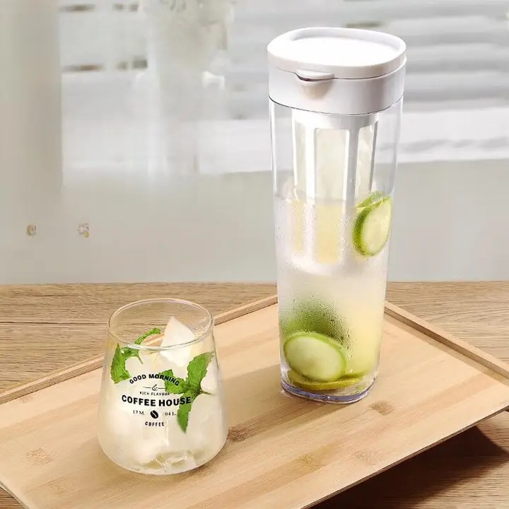 家庭用 ガラス コーヒー冷抽出器【大容量・冷水ポット・アイスティーポット・冷蔵庫用】