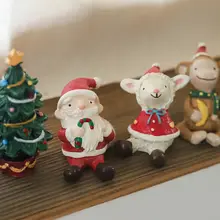 可愛い動物デザインの樹脂製置物【文芸調・デスクトップデコレーション・ヴィンテージ・クリスマスギフト】