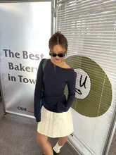 高腰コットンミニスカート【白黒・立体フリル・細見えデザイン・ロマンティックスタイル】