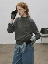 Joli Choose ハイネックウールセーター【50%ウール・シンプルデザイン・カジュアル・フレンチスタイル】