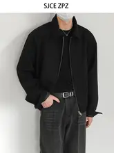 韓国デザインのゆったり短丈ジャケット【メンズ・カジュアル・秋用】