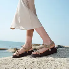 厚底リラクシーサンダル【ローマ風・女性用・ヴィンテージデザイン】（セットアップ対応）