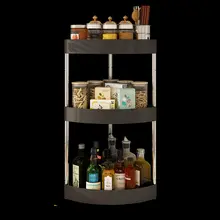 コーナー収納ラック キッチン 工具不要 半円三角ラック 調味料ボトル収納