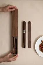 携帯用カトラリー収納ボックス 和風 一人用 木製 箸 スプーン セット