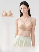U字型バックデザインの女性用インビジブルブラ【細ストラップ・夏用・軽量】
