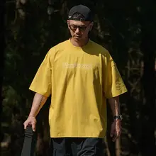 Tシャツ 半袖 メンズ ソロナ 接触冷感 ルーズ ブランドロゴ フロックプリント ライン柄 「Broshood」