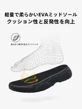 Camel メンズ 夏用サンダル【防滑・快適・通気性・耐磨耗・マジックテープ式・黒】