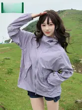 夏用 アウトドア日焼け防止ウェア【軽量・アイスシルク・UVカット・女性用】