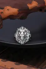 S925純銀のライオンヘッドリング【メンズ・ビンテージ風・開口デザイン】