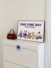 モダンな原田治スタイルのダイニング装飾画【かわいいアニメ・テーブル用・リビングや玄関に最適】