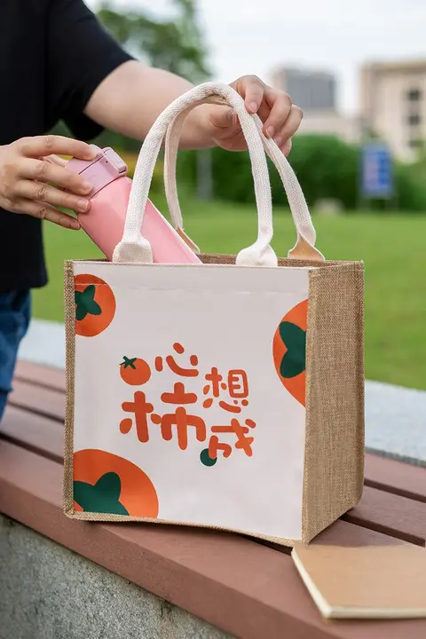 ランチバッグ 弁当袋 エコバッグ トートバッグ キャンバス地 ファスナー付き かわいい 通勤 着回し