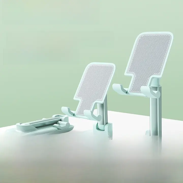 デスクトップ用折りたたみ式携帯電話スタンド【多機能・アルミ製・かわいいデザイン・調整可能】