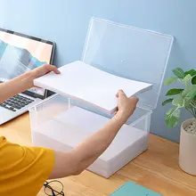 A4用ファイル収納ボックス【透明・オフィス・家庭用・書 類整理用】