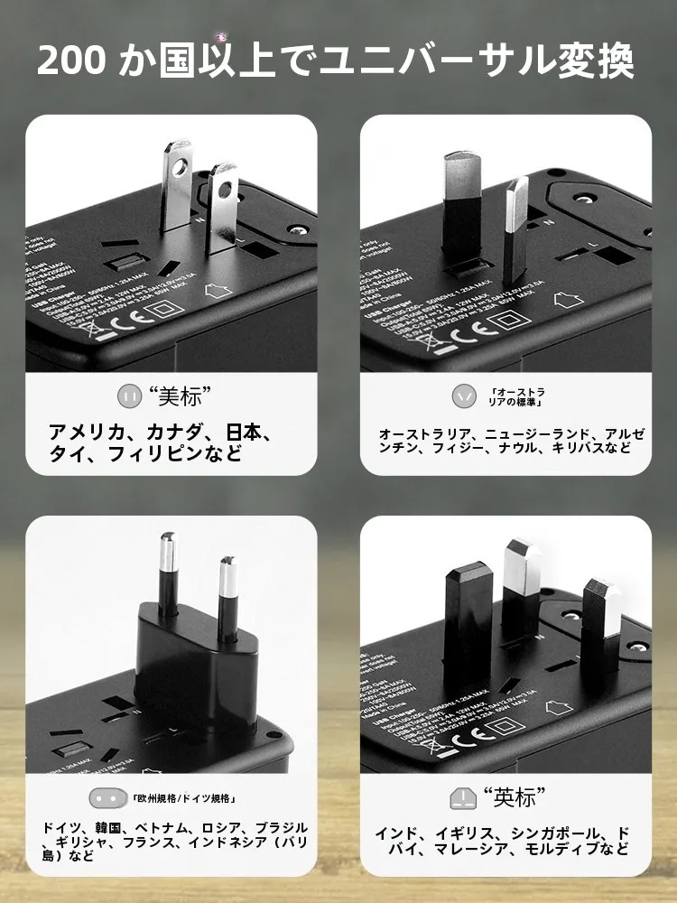 100V 20A コンセント変換や12VHPWRケーブル、5V2Aアダプターで迷うなら、旅行用万能変換プラグが解決する！