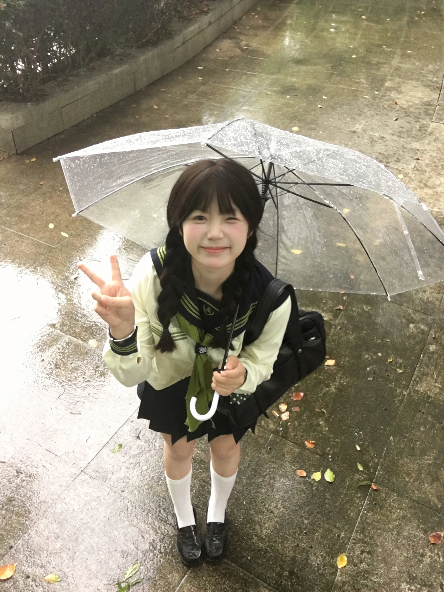 小野中長袖セーラー服：高校生向け春コーデに最適な学院風セットアップ