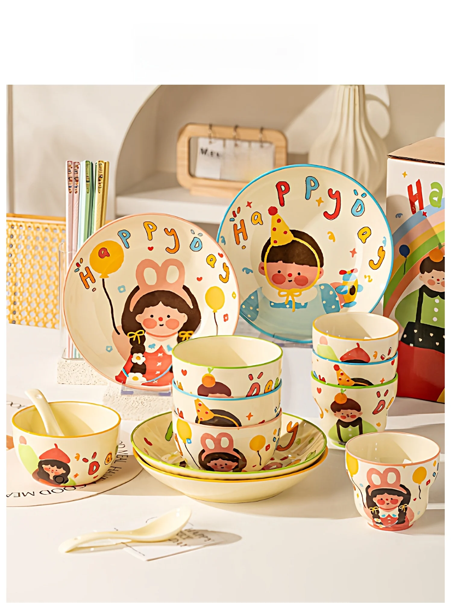 かわいいキャラクター付き陶器製食器セット：子供向けクリスマスプレートの実用性と選定基準