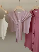 白色ニットカーディガン【夏用・ショート丈・女性用】