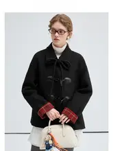 VEGA CHANG メリノウール製 レディースコート【秋冬用・ダッフルコート・ボタン付き】