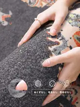 防水・汚れ防止のヴィンテージ風ラグマット【リビング・寝室用・洗濯不要・民族風】
