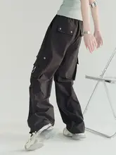 シンプルなストレートワークパンツ【女性用・ゆったり・カジュアル・ロングパンツ】
