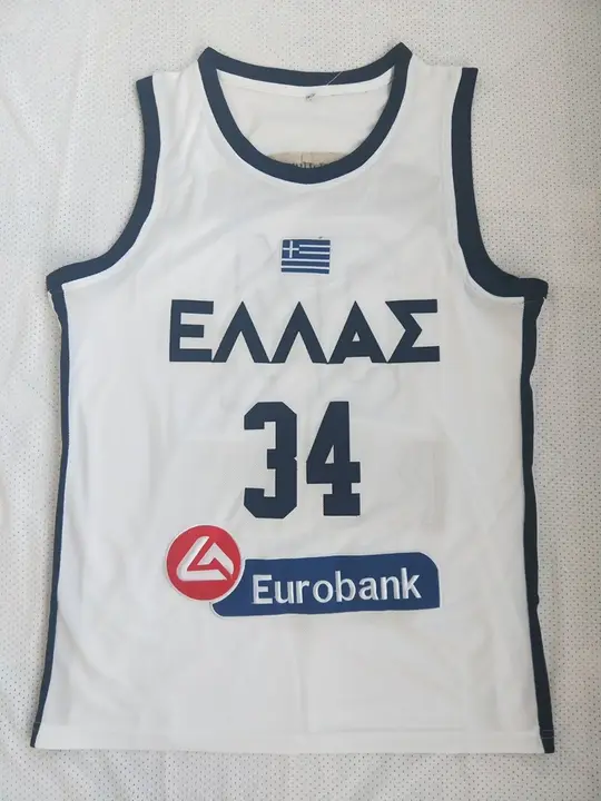 No.34 ギリシャ代表チーム バスケットボールジャージ