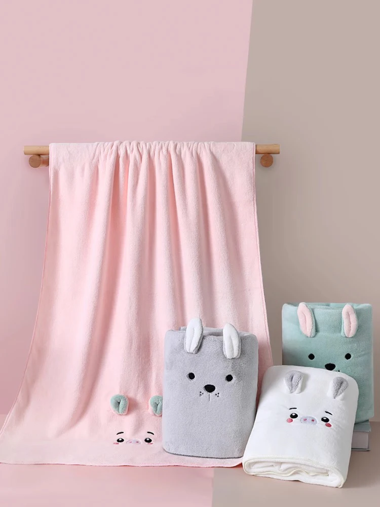 子供用バスタオル カートゥーンデザイン 140x70cm 吸水性のあるシンプルタイプ
