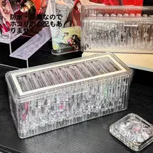 透明防塵のクリスタルアクセサリー収納ボックス【大容量・ネックレス・ブレスレット用】
